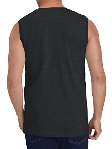 Wihion Men's Sleeveless Gym Tank Tops with Pocket Workout Bodybuilding Muscle T Shirts2