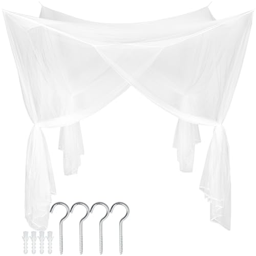 TecTake® Mosquitera Cama con Estructura Cuadrada, Protección Eficaz como Antimosquitos Bebe, Ideal para Cuna Bebe, Mosquiteras con Malla Fina y Buena Ventilación - 220 x 200 x 210 cm