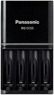 eneloop K-KJ55HCD40U BQ-CC55 Charger with UK 3-Pin Plug and 4 AA x 2500 mAh Rechargeable Batteries