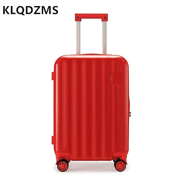 SZYAW ssxl Caso Rigido Bagagli Stile Semplice Impermeabile Bagagli Silenzioso Imbarco Caso Femmina 24 Pollice Grande Capacità Trolley Valigia, Rosso