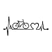 Produktbild Wandaufkleber Kinderzimmer Kunst Kleine Schönheit Aufkleber Fahrrad Herzschlag Lebensader Radfahren Mode Poster Wandtattoo Mode Ornament Dekoration für wohnzimmer
