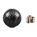 RYANSTAR Universal Shift Knob Gear Shifter Knobs with 3 Adapters Shifter Level Stick Carbon Fiber Style Round Ball Black