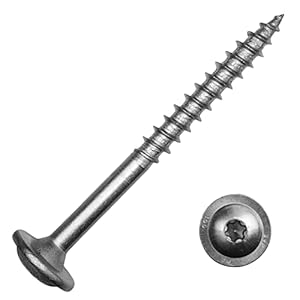 Techtanium AMT-9047 Tellerkopf-Holzbauschrauben 2 Stück