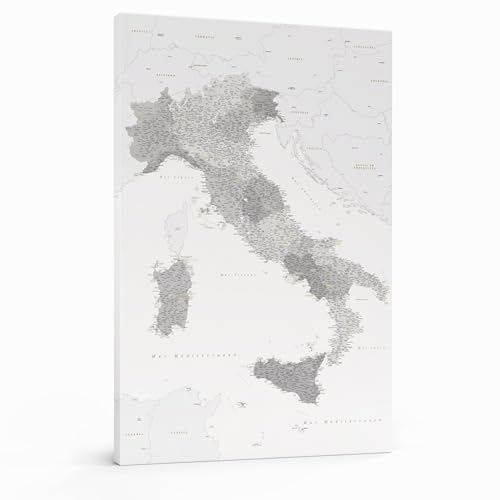 Mappa Italia - Mappa dettagliata dell'Italia con puntine - Per
