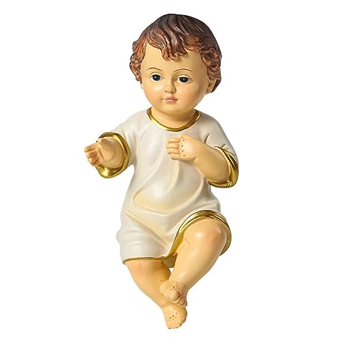 Figura decorativa Baby Jesús en resina 15 cm