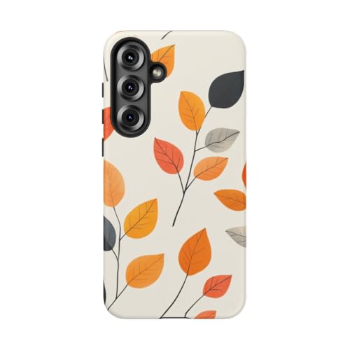 Coque Samsung S25 Plus feuilles d'automne orange pour vos sorties