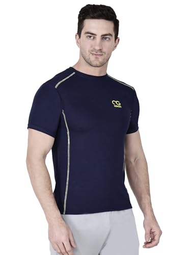 Image of Men Round Neck Half Sleeve Regular Comfort Dry-Fit Activewear Sports T-Shirt Pack of 1 Multicolour