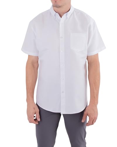 Image of Visive Mens Shirts Multi Packs Short Sleeve Button Down Dress Shirts Solid Color Big and Tall
