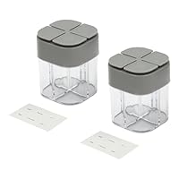 2 Pezzi Di Sale In Plastica, 4 Griglie, Contenitori Per Spezie Da Viaggio, Spargispezie Da Viaggio Con Etichette Per Cucinare E Grigliare Adatto Per Cucinare In Cucina, Campeggio, Picnic E Viaggi