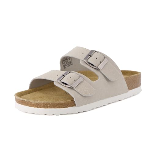 image for CUSHIONAIRE Lane Cork Footbed Sandals for Women – Comfortable Double