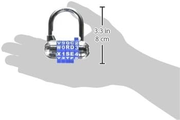 Master Lock Padlock, Set Your Own WORD Combination Lock, 2-1/2 in. Wide, Assorted Colors, 1534D