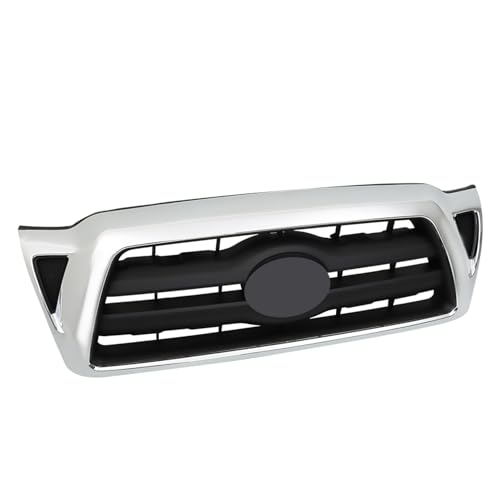 ANTUKO Chrome Frame Black Insert Grille Front Upper Grill Replacement for 2005-2011 Tacoma 5310004360 - Thumbnail 2