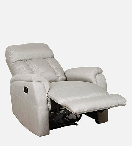 Image of Torque - Niccolo 1 Seater Fabric Manual Recliner | Recliner Sofa /Chair for Living Room, Bedroom, Office (Light Grey) | 1 Year Warranty