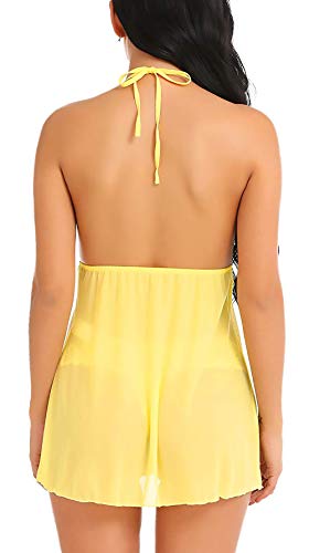 Xs and Os Women's Lace & Polyamide Spandex Floral Above knee Baby Doll