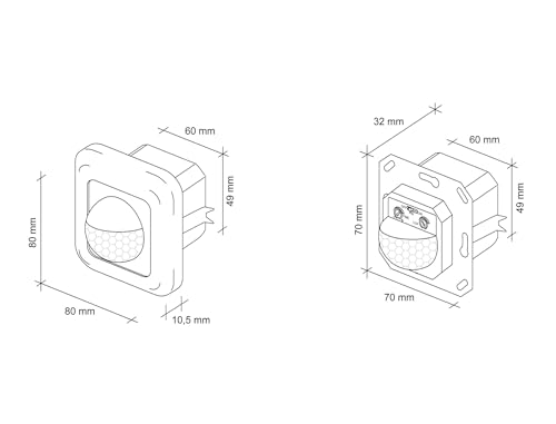 Capteur infrarouge programmable SEBSON grand angle 190° intérieur - 9