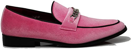 Image of Enzo Romeo Plum05 Men's Dress Loafers Elastic Slip on with Buckle Fashion Shoes