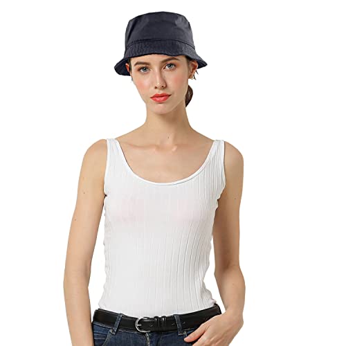 Image of Falari Men Women Unisex Cotton Bucket Hat 100% Cotton Packable for Travel Fishing Hunting Summer Camp