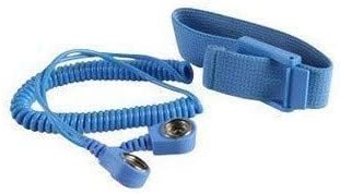 SES Supreme-Anti-Static (ESD) Safe Discharge Wrist Strap Band Double Side Tich Button Tool, Blue