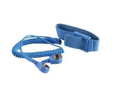 SES Supreme-Anti-Static (ESD) Safe Discharge Wrist Strap Band Double Side Tich Button Tool, Blue