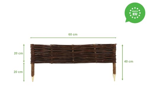 Flechtzaun Damian-Wiklina Beetbegrenzung 60 x 20 cm