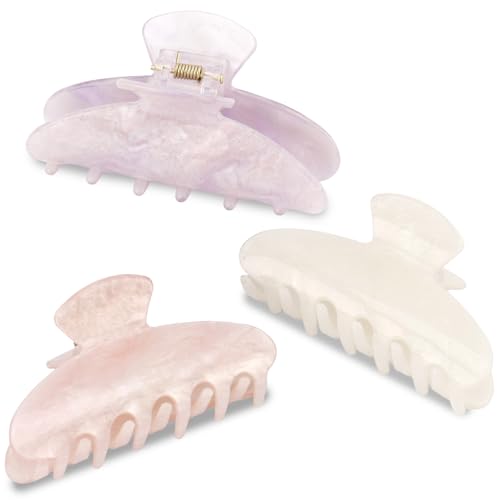 Canitor Marbled Claw Clip Set of 3 (Purple, Pink, White)