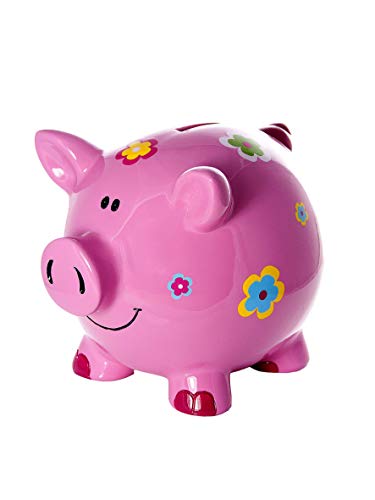Mousehouse Gifts Grande Tirelire Cochon avec des Fleurs pour Enfants et Adultes Filles Cover
