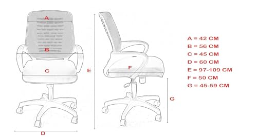 Image of NGFC Ergonomic Office Chair for Home & Study - Height Adjustable Revolving Chair with Tilt Lock Mechanism, High Comfort Seating, and Net Back Design (Grey)