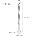 Tool Parts and Accessories M6 X 70mm 304 Stainless Steel Half Thread Hex Lag Screws for Wood Screw 10Pcs (#CN-140824-09266)