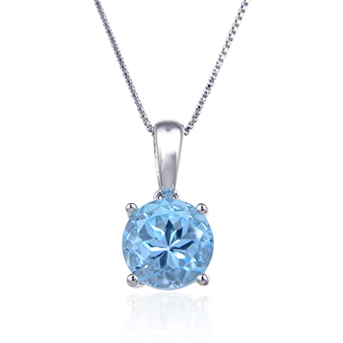 Collier pierre précieuse bleue, cadeau de naissance idéal pour elle