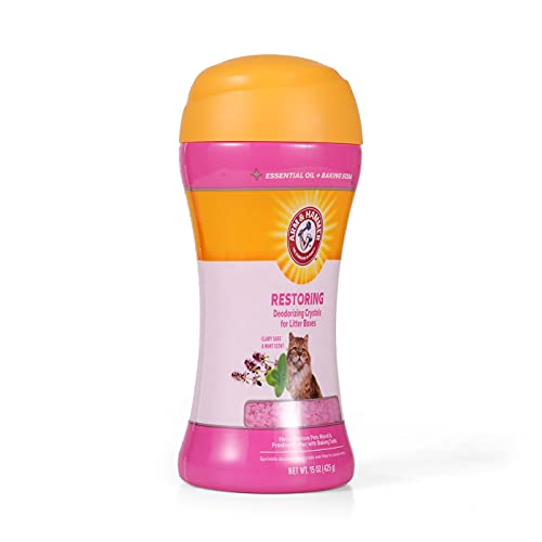 Arm & Hammer Cat Litter Deodorizing Crystals, Clary Sage Mint, 15 Oz Jar - image 6
