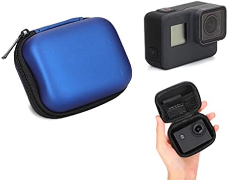 for GoPro Bag, Protective Mini Storage Case for GoPro Hero 8 7 6 5 4 3 2018 Portable Session Travel Waterproof PU Leather Bag Black for GoPro Accessories (for Mini Tool Bag Blue)