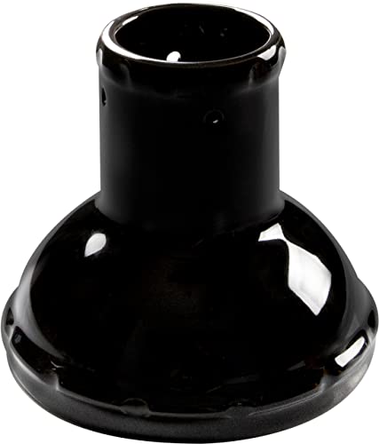 KAMaster Black Ceramic Chicken Holder for Grill, Beer Can Chicken Throne for Smokers Grill Green Egg Parts Non-Stick Steamer Roaster Rack Vertical Stand for Kamado BBQ Accessories