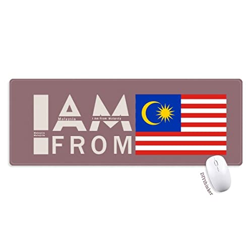 je suis de la malaisie tapis de souris large cousues bords mat étendu game bureau