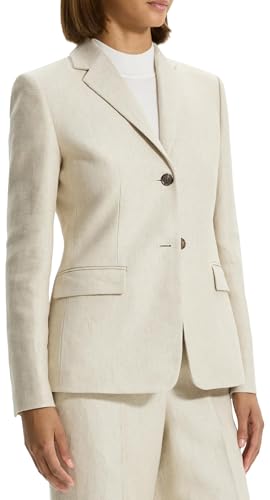 [Theory] レディース シングルブレストスリムブレザー, 麦わら色, 14