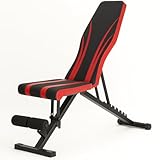 T-LOVENDO.ES Banco de Ejercicio o Musculación Plegable Ligero Multifunción Para Pesas y Mancuernas Ajustable de Abdominales Gimnasio Entrenamiento en casa, Piernas