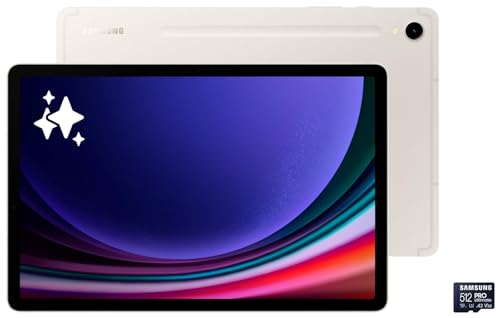 Image of Samsung Galaxy Tab S9, Wi-Fi + 5G Tablet, Beige PRO Ultimate microSD Memory Card + Adapter, 512GB microSDXC