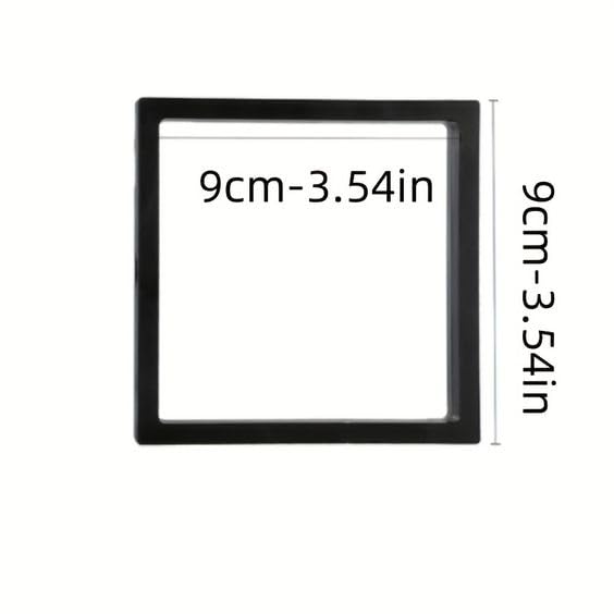 Image of Floating Display Frame, Coin Display Case, Dustproof PE Film Transparent Jewelry Storage Box for Ring Necklace Bracelet, Floating Display Case for Coin, Jewelry(Medium 20 pc, Multi Color)