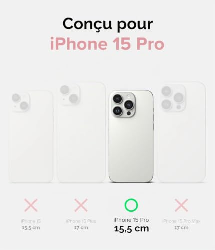 Étui silicone magnétique iPhone 15 Pro Ringke finition microfibre - 2