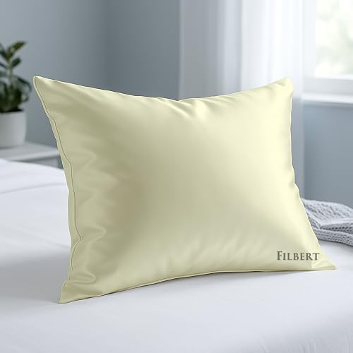 Image of Filbert Premium Satin Pillow Covers | Silky Satin Nights Where Comfort Meets Glamour | Best Gifting Collection - 18 inchx28 inch Inch - Beige