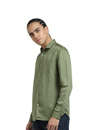 Image of Jack & Jones Men's Cotton Solid Slim Fit Shirt