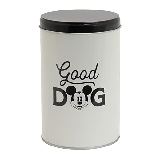 Harry Barker Disney Mickey Mouse Dog Food Bowls and Disney Treat Container, White