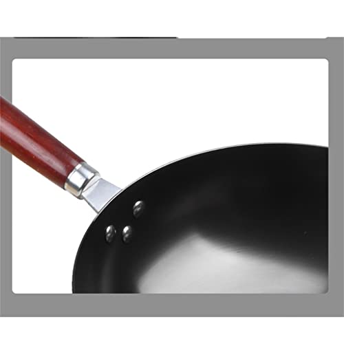 Wok de hierro fundido antiadherente para cocina tradicional miniatura 7