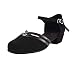 Dress First Low Heel Close Toe Dance Shoes Latin Tango Ballroom Dance Shoes with Ankle Strap 1.2"