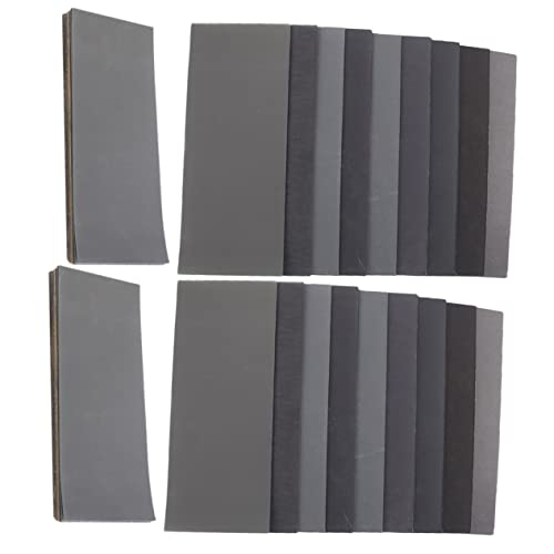 Papier de verre grains assortis NUOBESTY pour ponçage sec et humide du bois, 90 pièces