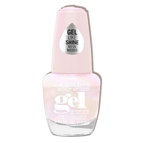 L.A. COLORS Pink Please Gel Polish, Milky Pink CNL641