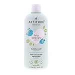 16 fl oz bottle of ATTITUDE bubble body wash with baby leaves science.