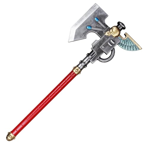 Munetoshi 27.5\" Foam Power Axe War Hammer Space Video Game Style Halloween Costume Cosplay Display Red