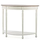 Baxton Studio Vologne Traditional Wood French Console Table, White
