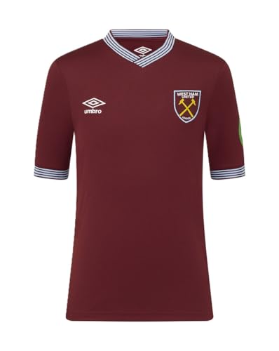 West Ham United FC Castore Unisex Kids Home Short Sleeve Shirt, New Claret, 14 Years