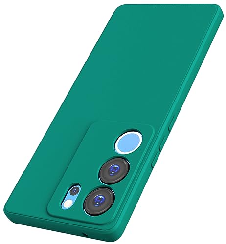 Image of Kapa Matte Protective Lens Flexible Back Cover for Vivo V29 / V29 PRO (5G) | Slim Silicone with Soft Lining Shockproof Full Body Bumper Case (Green)
